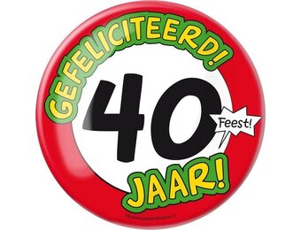 Paperdreams - Button XL - 40 Jaar