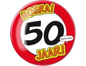 Paperdreams - Button XL - 50 Jaar