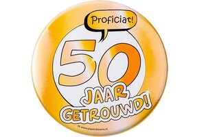 Paperdreams - Button XL - 50 Jaar getrouwd