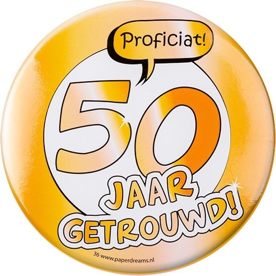 Paperdreams - Button XL - 50 Jaar getrouwd