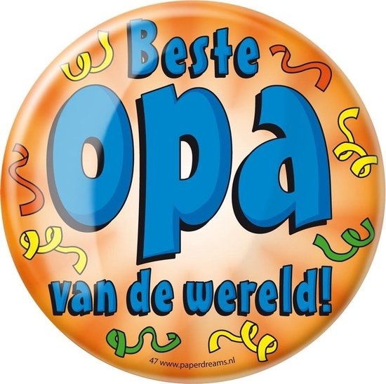 Paperdreams - XL Button - Liefste Opa - Doorsnee 10 cm