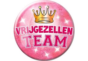 XL roze vrijgezellen team button feest artikelen