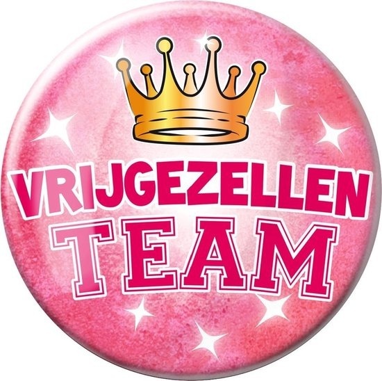 XL roze vrijgezellen team button feest artikelen