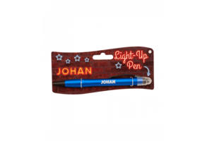 Balpen Light-Up pen Johan blauw