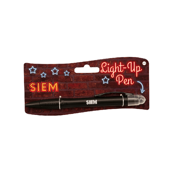 Balpen Light-Up Siem zwart