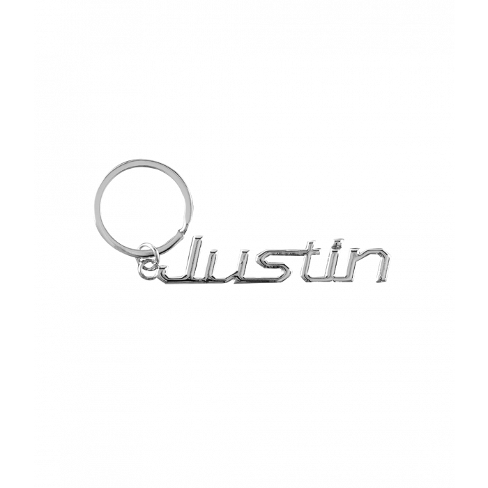 Cool car keyrings - Auto sleutelhanger met naam Justin
