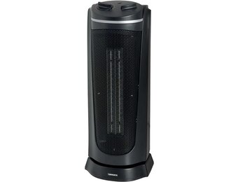 Termozeta - 2-in-1 Heater/Luchtfilter - Keramisch Torenventilator - Automatisch Draaien - Thermische beveiliging - Wasbaar Filter - Kachel - Binnenhuis - Zwart