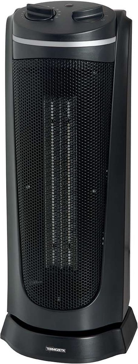 Termozeta - 2-in-1 Heater/Luchtfilter - Keramisch Torenventilator - Automatisch Draaien - Thermische beveiliging - Wasbaar Filter - Kachel - Binnenhuis - Zwart