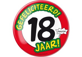 Paper Dreams - XL Button - 18 jaar - Doorsnee 10 cm