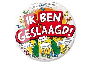 Paper Dreams - XL Button - Geslaagd - Doorsnee 10 cm