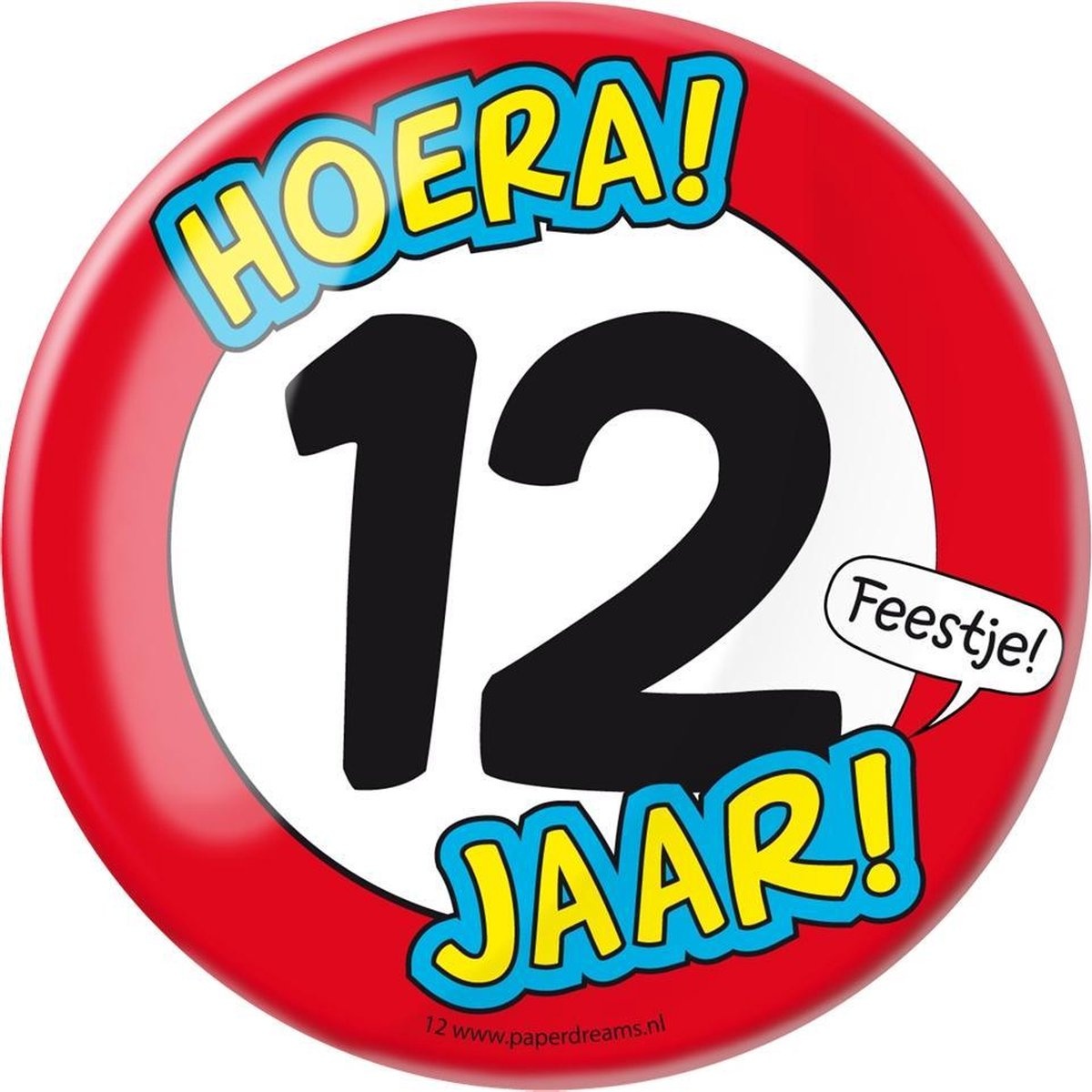 Paper Dreams - XL Button - 12 jaar - Doorsnee 10 cm
