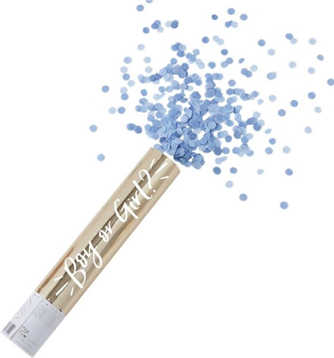 Ginger Ray Gender reveal confetti popper - Blue
