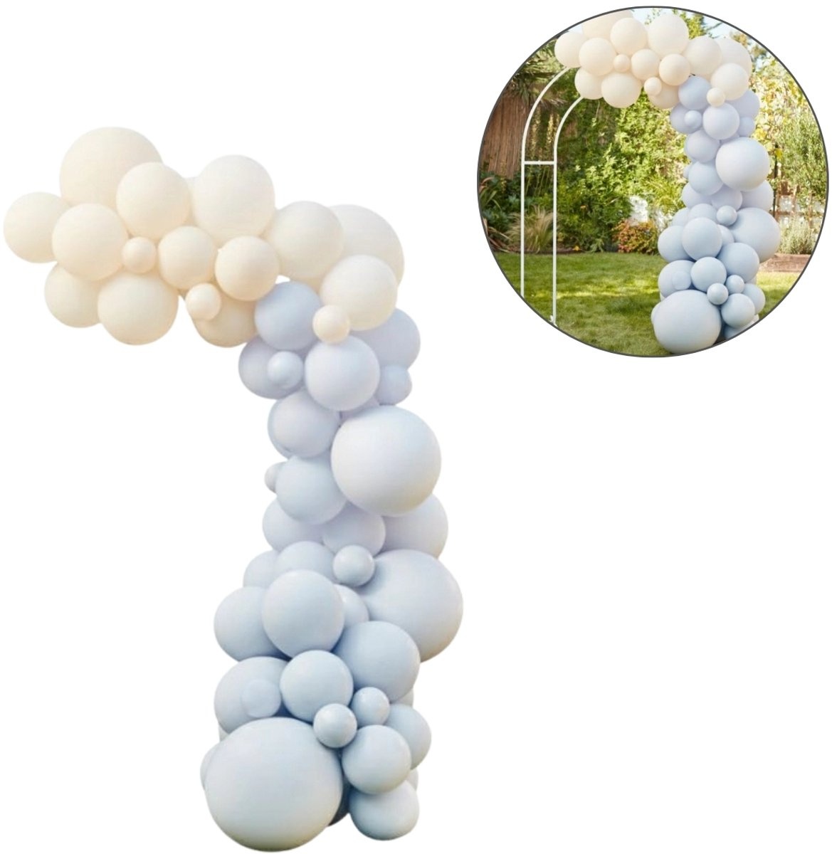 Ginger Ray Balloon Arch - Ballonnen boog Kit - Nude & Blue