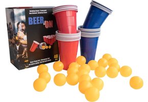 Beer it on - Bier spel small - 24 cups met 24 ballen