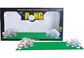 Shot Pong - Bier spel met mat - 12 cups met 2 ballen