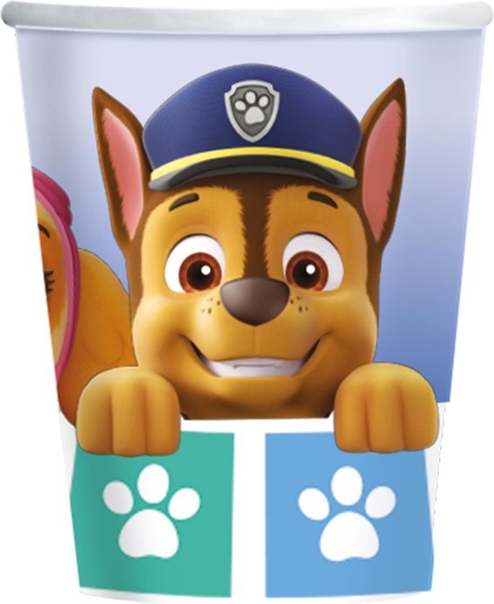 AMSCAN - 8 papieren bekers PAW Patrol 250 ml