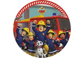 AMSCAN - 8 kartonnen borden Sam de Brandweerman 23 cm