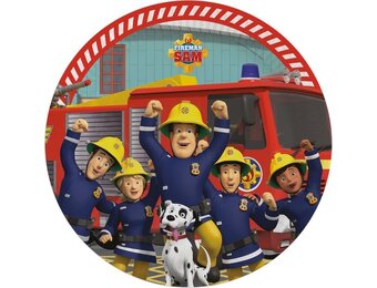 AMSCAN - 8 kartonnen borden Sam de Brandweerman 23 cm