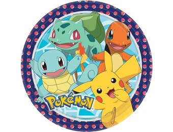 Amscan - Pokémon 8 Papieren Borden (23 cm)