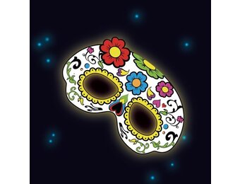 Amscan Masker Glow In The Dark Bloemen