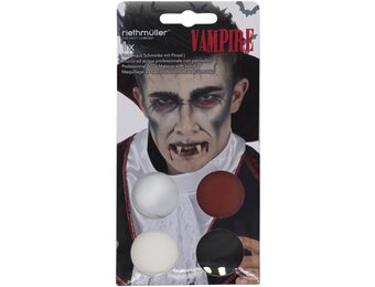 Professioneel aqua schminksetje met kwast Vampier/Dracula