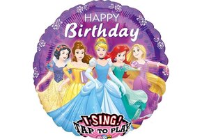 Amscan Folieballon Sing-a-tune Disney Princess 71 Cm Paars
