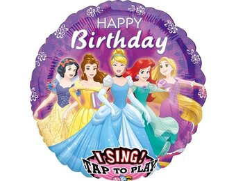 Amscan Folieballon Sing-a-tune Disney Princess 71 Cm Paars