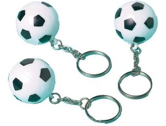 Amscan Sleutelhangers Championship Soccer Zwart/wit 12 Stuks