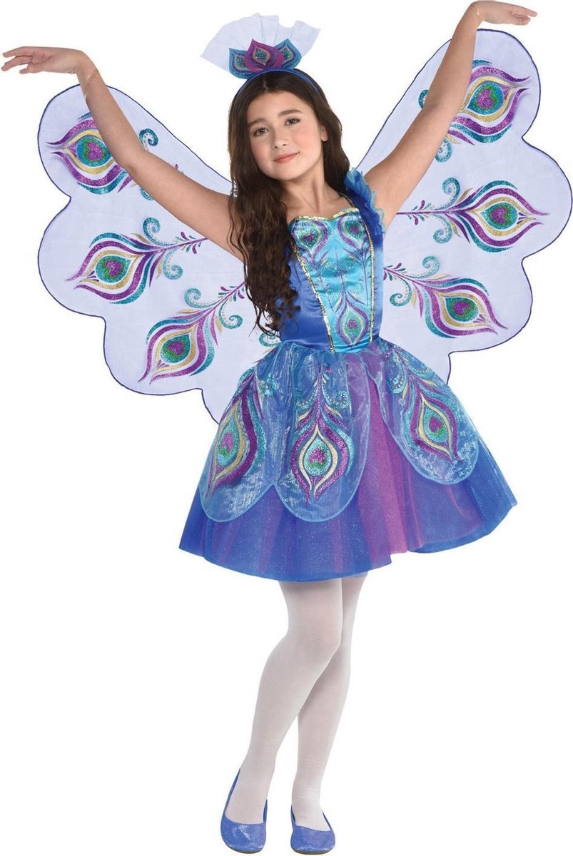 Amscan Verkleedset Pauw Meisjes Polyester Blauw/paars Maat 134