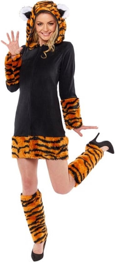 Tijger Jurk Met Capuchon Femke - Maat M