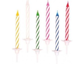 24 Birthday Candles Stripes