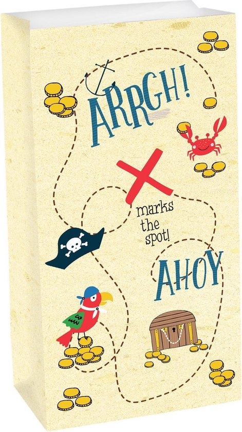 Amscan Uitdeelzakjes Piraten Verjaardag 8 Stuks