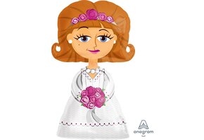 Ballon van bruid op trouwdag - Feestdecoratievoorwerp - 122x71cm