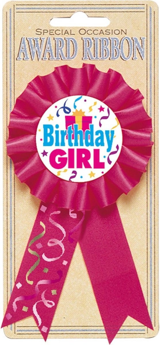 Verjaardagslintje Meisjes 15 Cm Roze