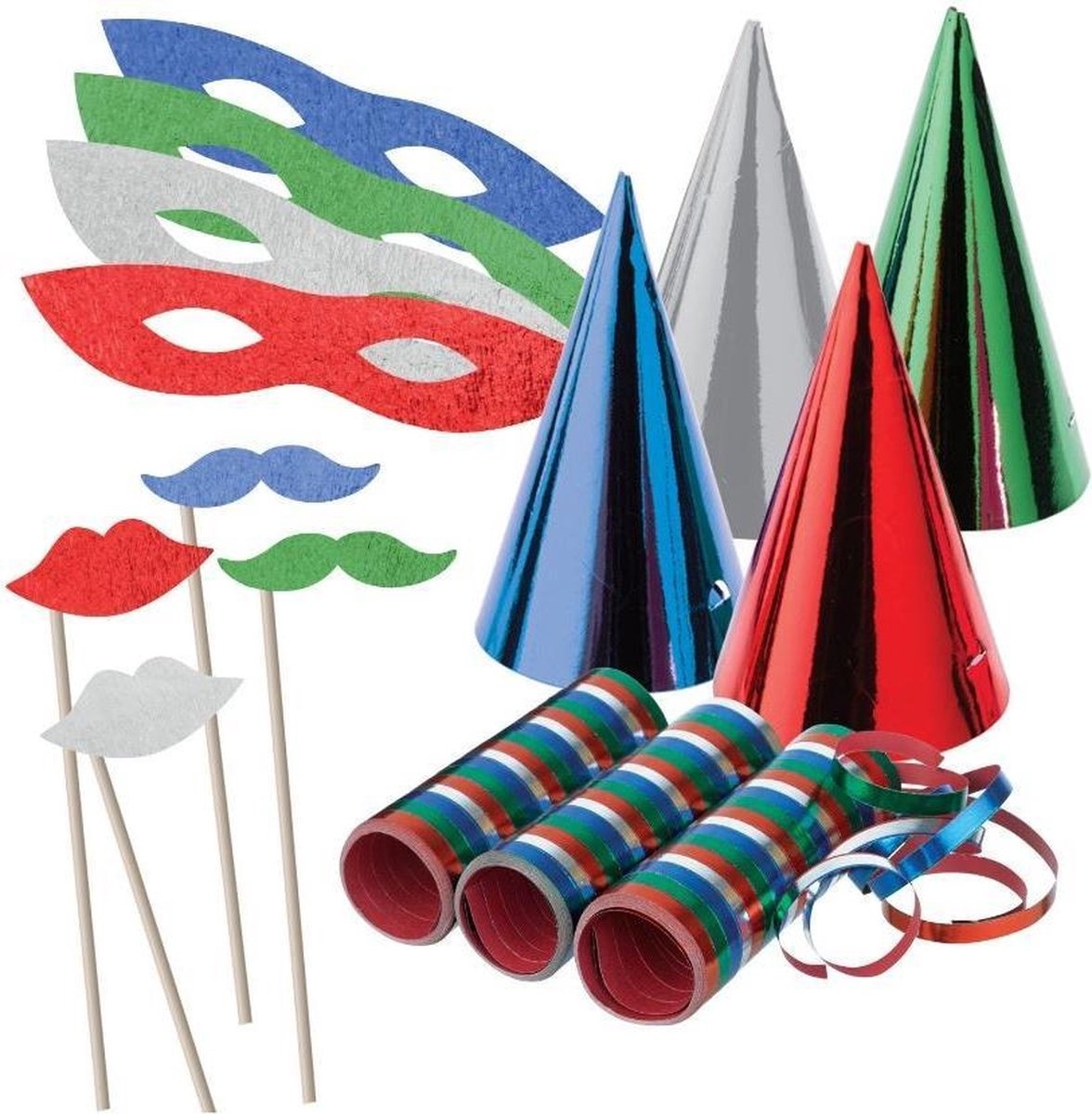 Partyset - Fotorekwisieten Karton 20-delig