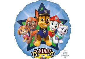 PAW Patrol - Ballon - Folie - Met Muziek - Blauw - 71 cm - 1 stuks