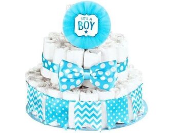 Amscan Luiertaart Jongens Vierdelige Decoratie Kit 34 Cm