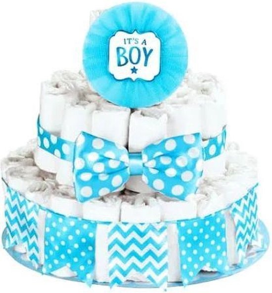 Amscan Luiertaart Jongens Vierdelige Decoratie Kit 34 Cm