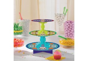 Amscan Etagère Day Of The Dead 29 X 30 Cm Karton Blauw/groen