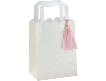 Partytasjes Zeemeermin Schubben Iridescent - 5 stuks