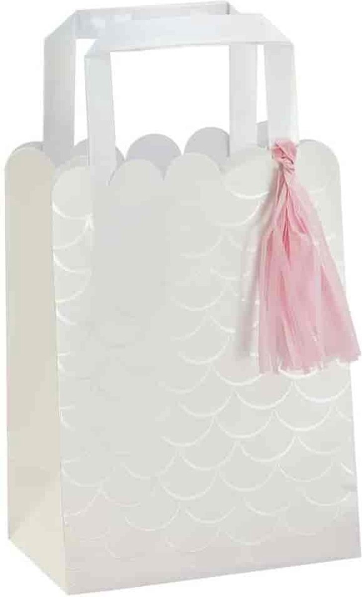 Partytasjes Zeemeermin Schubben Iridescent - 5 stuks