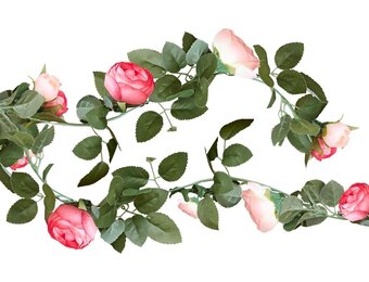 Ginger Ray Rustic Country - Bloemen slinger roze - 2 meter