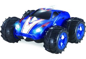 Wonky Cars - Amfibie Stunt Car - RC - RC Auto - Bestuurbare Auto - Radiografische Auto - Blauw