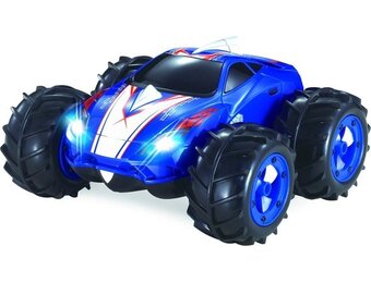 Wonky Cars - Amfibie Stunt Car - RC - RC Auto - Bestuurbare Auto - Radiografische Auto - Blauw