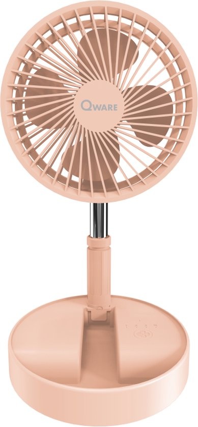 Qware - Portable Mini Desk Fan - Pink