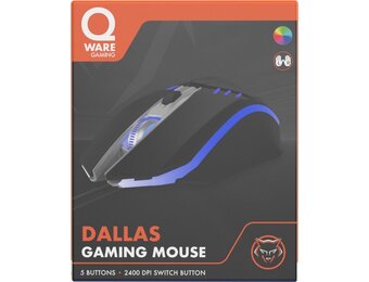 Qware Gaming - Muis - Dallas - RGB LED - Programmeerbaar - 2400 DPI