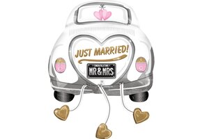 Amscan - Folieballon SuperShape Just Married Wedding Car 58 cm x 79 cm