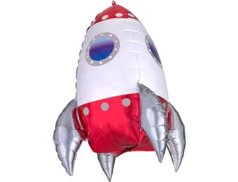 Amscan folieballon supershape raket ca 73cm hoog