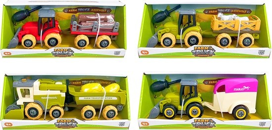 DIY- Boerderij voertuigen 4 assorti