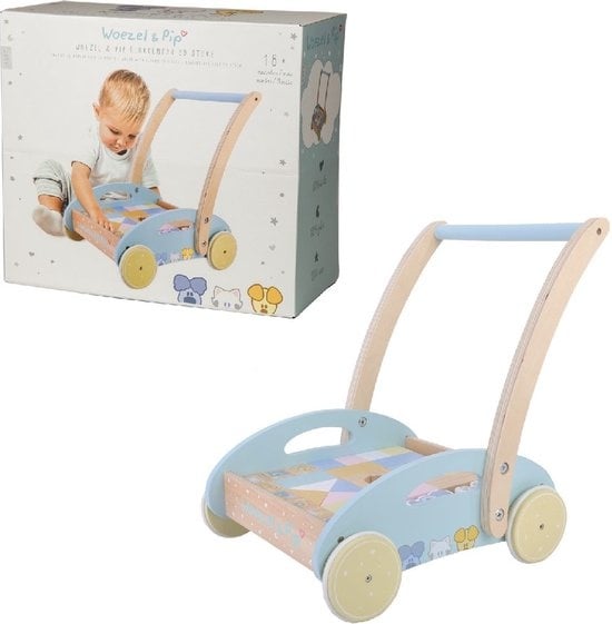 Woezel en Pip Woezel en Pip Baby Blokkenkar